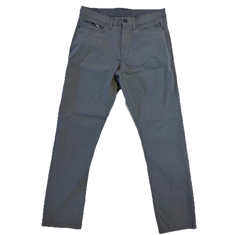Copper & Oak Men’s Grey Performance Tech Pants 32x30 Casual Basic Everyday Pant